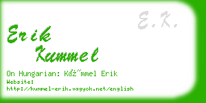 erik kummel business card